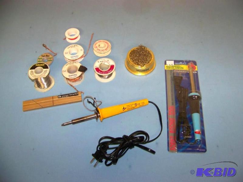 lot 81 image: (2) Soldering Irons and Soldering Materials