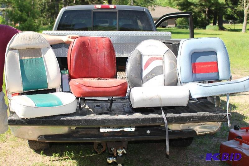 lot 9 image: Lot of (4) Boat Seats, Various Brands....