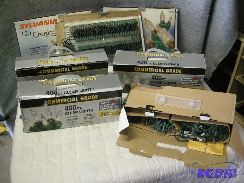 lot 50 image: 4 packs plus of commercial grade indooroutdoor clear lights