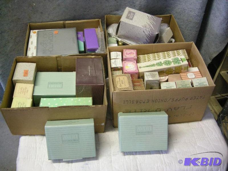 lot 91 image: 4 Boxes of Vintage Avon Collectibles