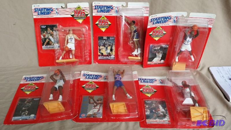 6 starting line up 1995 collector figures and...
