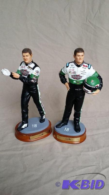 2 Bobby Labonte #18 composite figurines on wo...