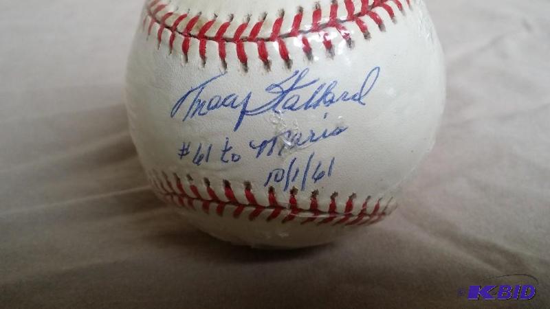 Tracy Stallard signed baseball inscribed &quo...