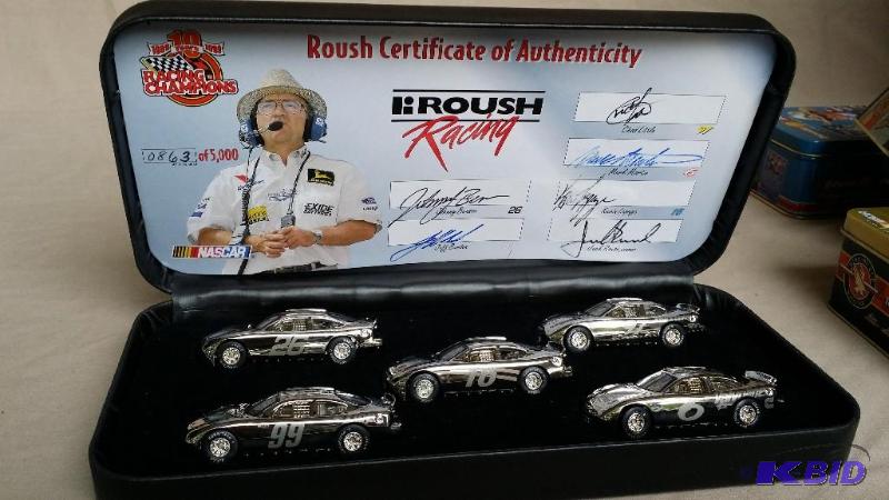 Set of 5 Roush Racing die cast cars. COA 0863...