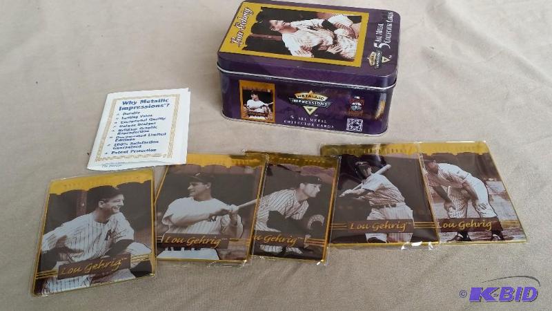 Metallic Impressions 5 sealed Lou Gehrig&nbsp...
