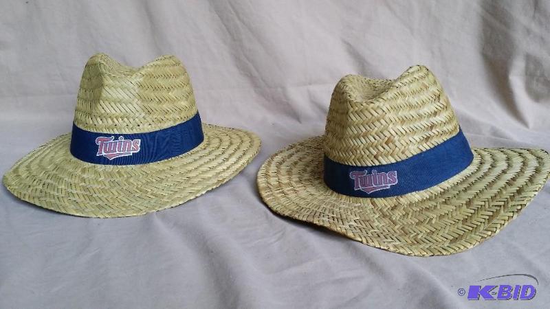 lot 29 image: 2 Minnesota Twins straw hats....
