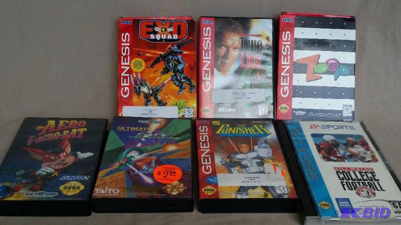 lot 50 image: Seven Sega Genesis games including Bill Walsh...