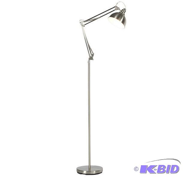 lot 29 image: Nickel Finish Adjustable Lamp