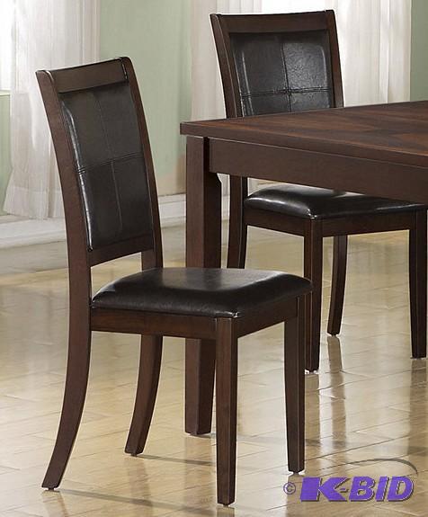lot 6 image: 2 Piece Dining Chairs Set Espresso