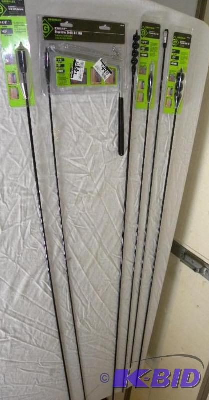 6Pc Greenlee 72 inch Flex Auger Bit Set, 38&...