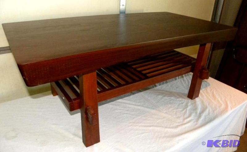 Koreana Coffee Table, solid pine and pine ven...