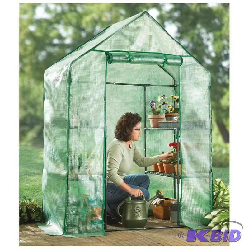 Lot of 2 Deluxe Walk-in Greenhouses, high-gra...
