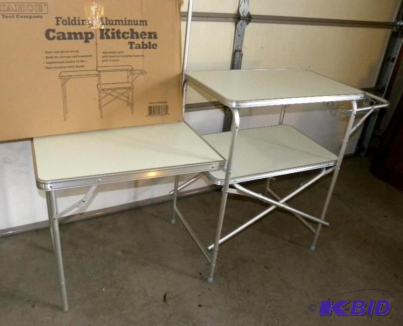 Folding Aluminum Camp Kitchen, 3 tabletops 26...