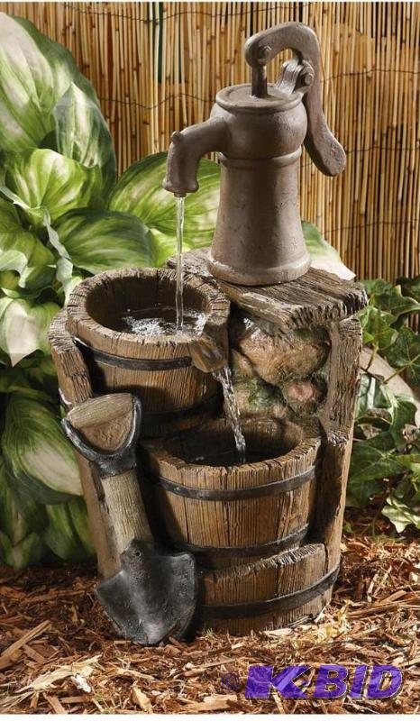 Handcrafted Gardener Fountain, weather resist...