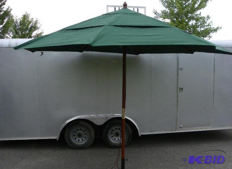11 foot 3 Tier Umbrella, Hunter Green, 3 sect...