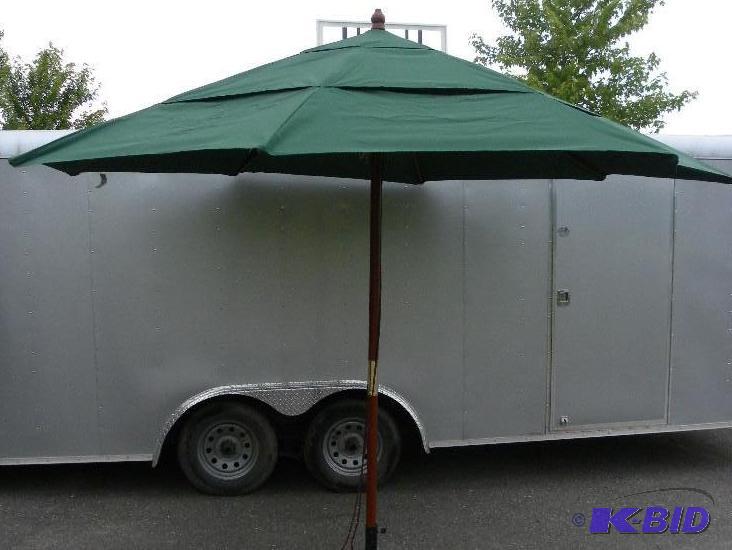 11 foot 3 Tier Umbrella, Hunter Green, 3 sect...