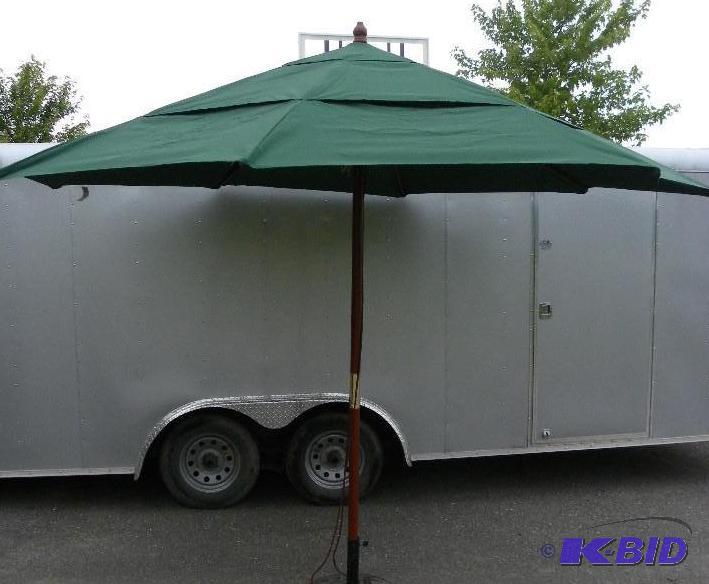 11 foot 3 Tier Umbrella, Hunter Green, 3 sect...