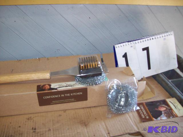 lot 17 image: Tom Douglas 3 Way Grill Brush, New in Box...