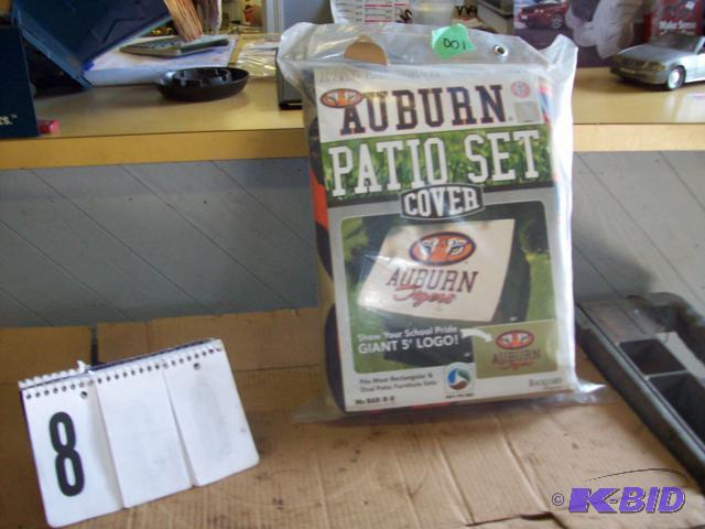 lot 8 image: Auburn Logo Patio Set Cover, Fits Rectangular...