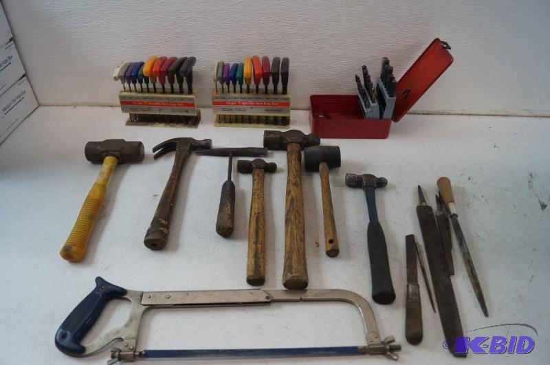 hex keys and hammers