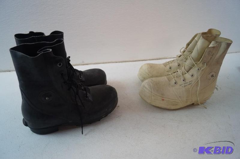 black pair 12s and white are 11s rubbers cold temp boots