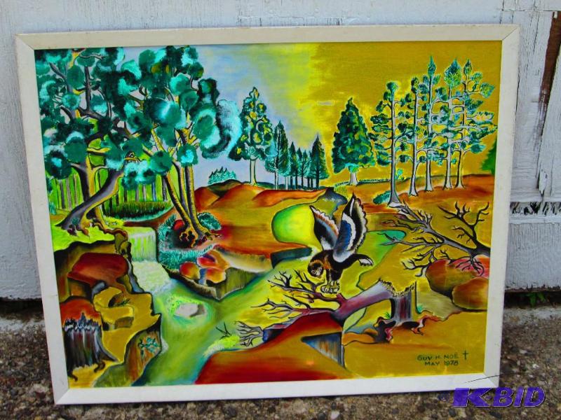 Minnesota State Fair oil on canvas painting, ...