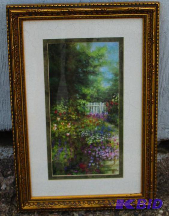 The Picket Fence Print in matted frame, 12 x ...