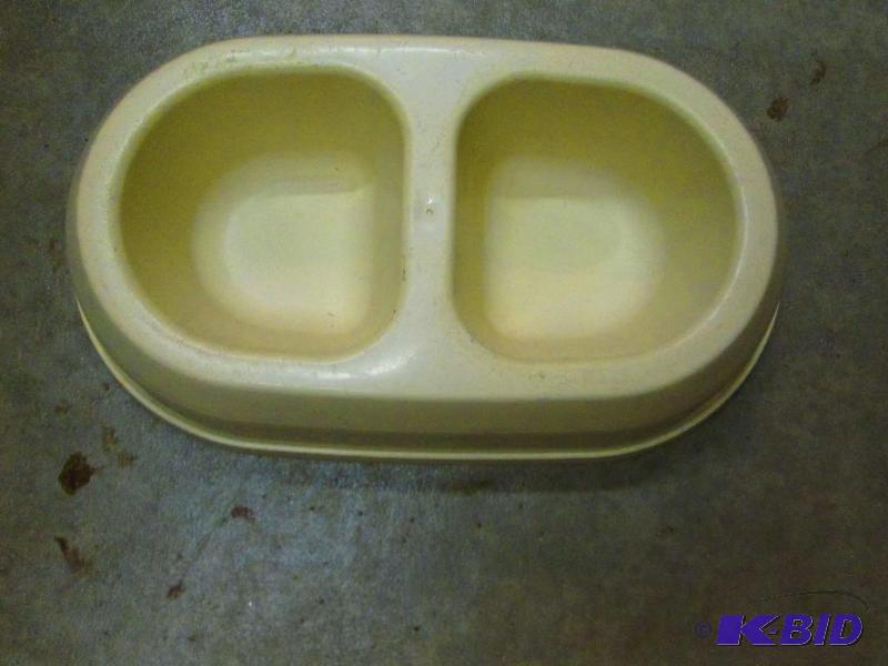 Large plastic food and water pet dish...