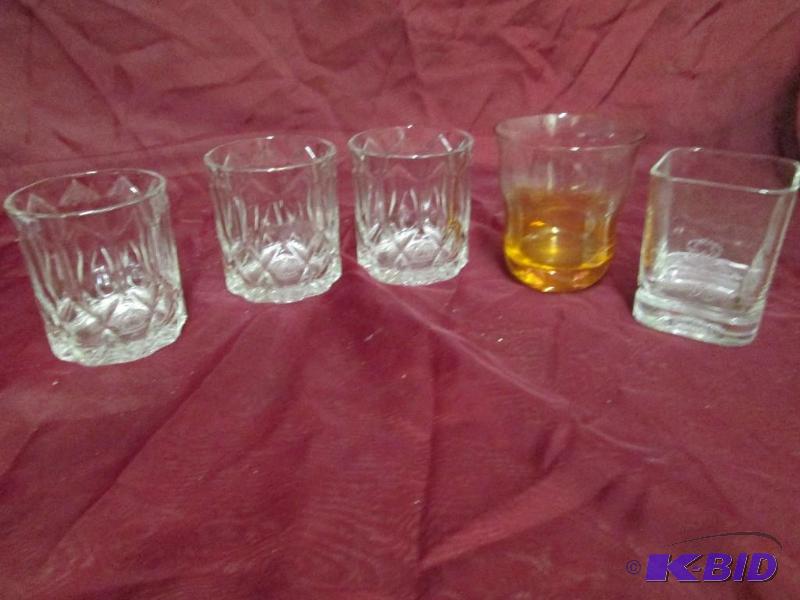 Lot of 5 miscellaneous small glasses....