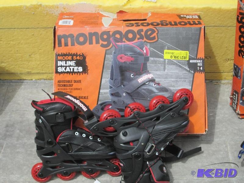 Mongoose size 1 4 rollerblades...