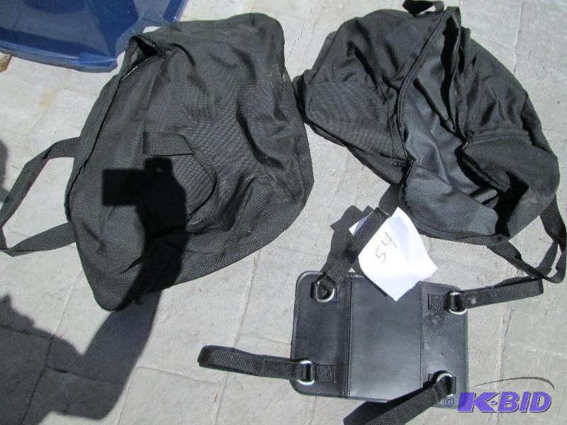 2 duffle bags and a velcro adjustible strap...