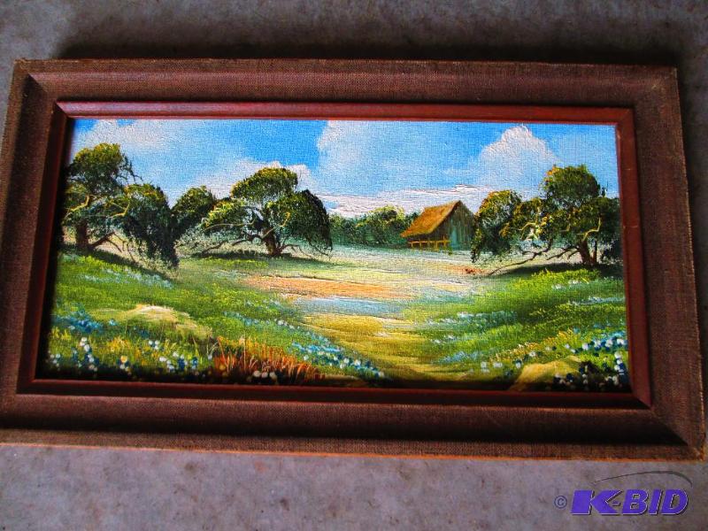 6 x 12 oil painting in frame, nature scene...