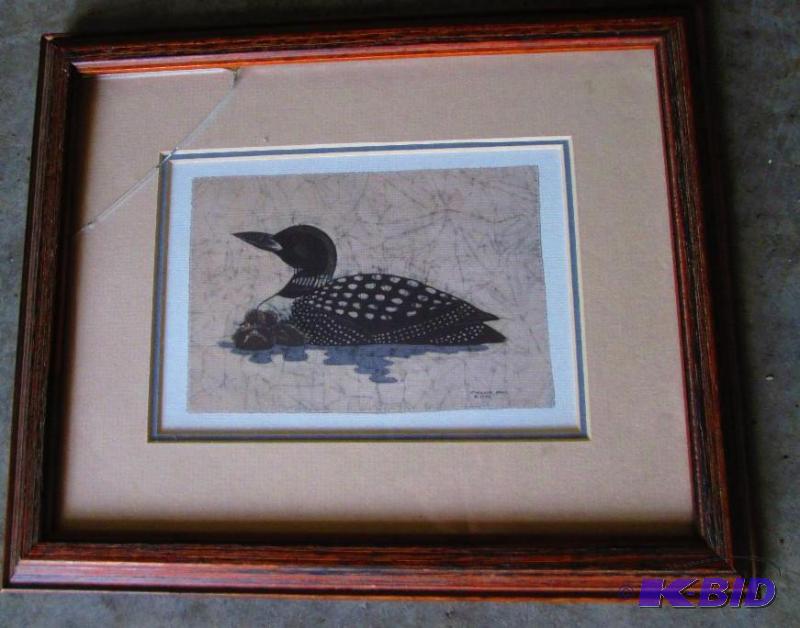 Nicely matted loon print, 5 x 7 in a 10 x 12 ...