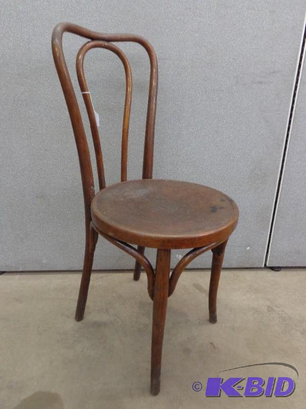 lot 116 image: Old Antique Bent Wood Chair Unit is Marked on...