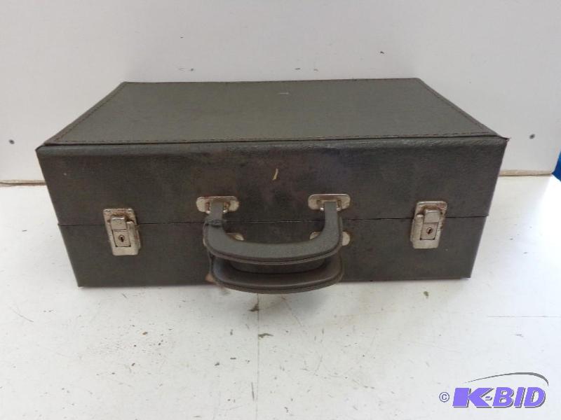 lot 149 image: Old Locking Brief Case with Key 7.5" x 1...