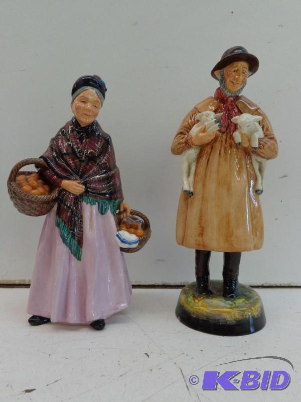 lot 21 image: 2 Royal Dulton Porcelain&nbspFigurines Made ...