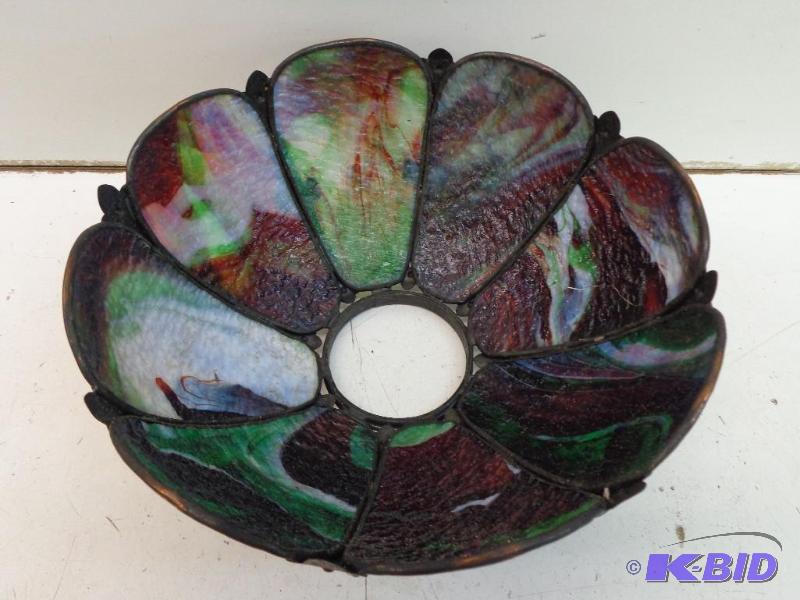 lot 35 image: Stained Glass Lamp Shade 12 38" Wide at...