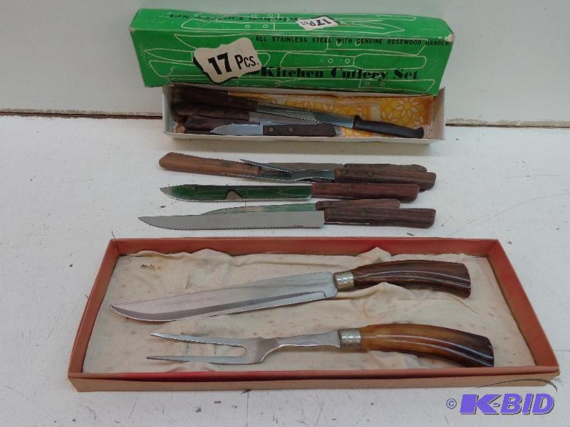 lot 45 image: Kitchen Cutlery Sets 2 Piece Carving Set (Kni...
