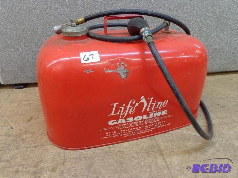 lot 67 image: Lifeline Gasoline Tank for Boat Model 6U Hold...