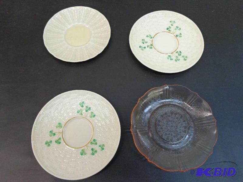 lot 74 image: 4 Small China Plates Assorted Makes (1) Trans...