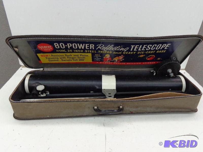 lot 95 image: 80 Power Reflecting Telescope with Tripod and...