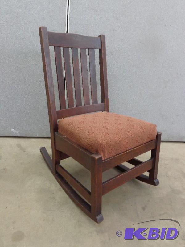 lot 99 image: L & J Getickley Handcrafted Rocking Chair...