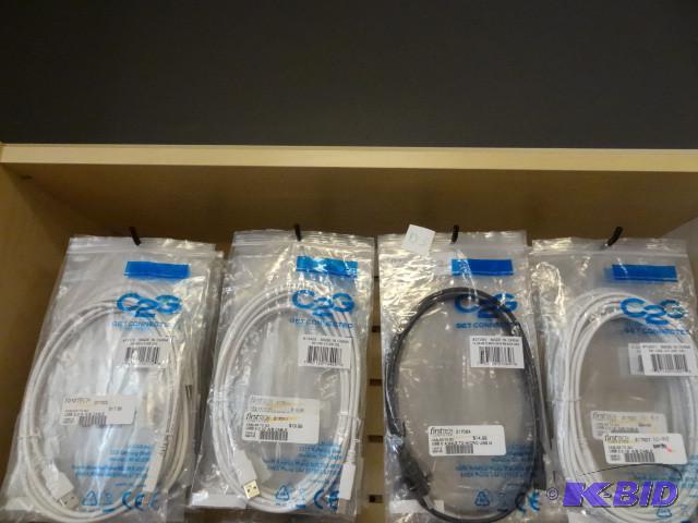 Row of printer cables...