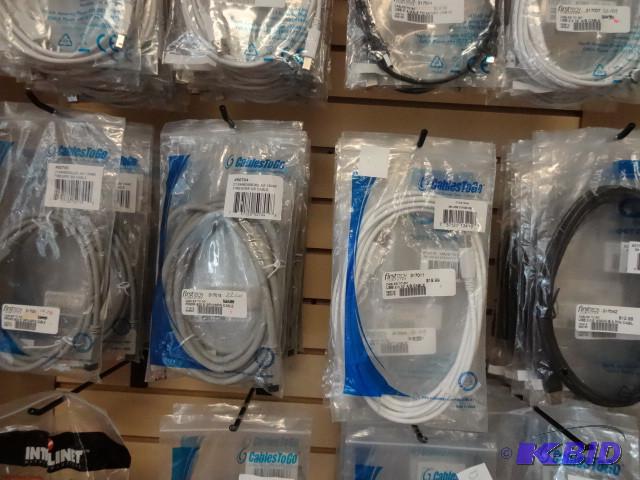 Row of printer cables. 9 pin, 5 pin, and stan...