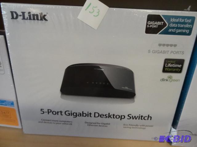 D link 5 port gigabit desk top switch...