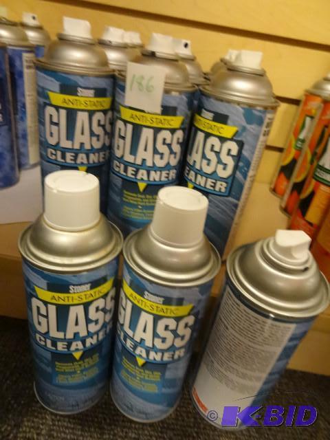 Cans of anti static glass cleaner. Some are p...