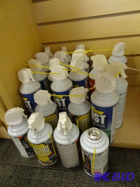 Cans of pressurized air. Some are partial...