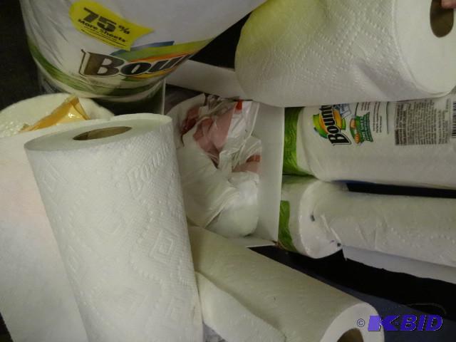 Trash bags and paper towels...