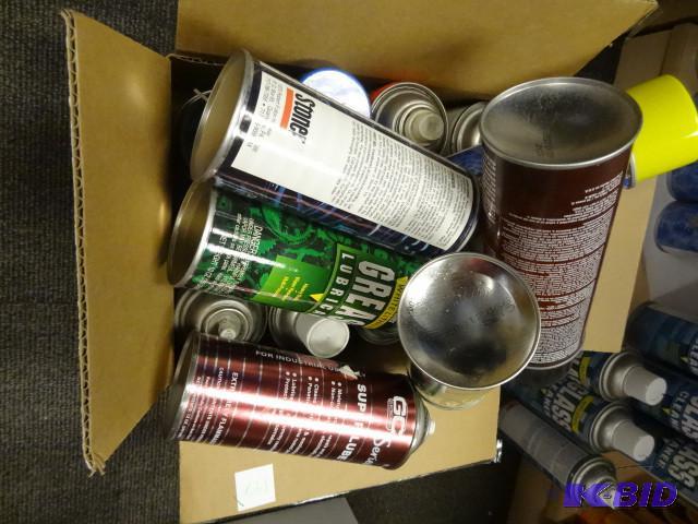 Box of spray lubricants...