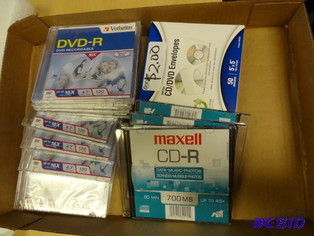 Maxell CD-R discs. Qty 4. DVD-R discs. Qty 12...